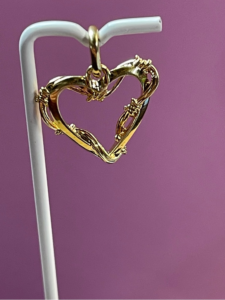 Pandora Gold Open Heart Pendant Charm